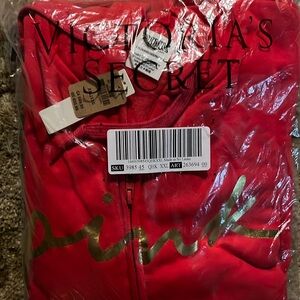 PINK full zip red hoodie